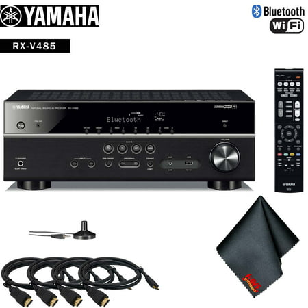 Yamaha RX-V485 5.1-Channel MusicCast A/V Receiver Accessory Kit - Includes - 4 x HDMI Cable +