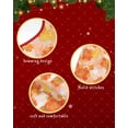 thumbnail image 6 of Orange Spring Floral Christmas Tree Skirt 36 Inches Large Christmas Skirt Tree, Summer Botanical Watercolor Flowers Tree Skirt Christmas Decorations for Fireplace Party Holidays Indoor Outdoor, 6 of 7