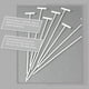 thumbnail image 4 of 12 unids Puertas de pájaro Barras de hierro Cortinas de puerta Cortinas de hierro Barras extraíbles Polones de paloma (Plata), 4 of 7