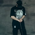 thumbnail image 3 of Niepce Inc Cyberpunk Graphic Tees Men Streetwear Black Short Sleeve Crewneck T-Shirt, 3 of 10