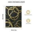 thumbnail image 2 of HENGT Abstract Black and Gold Wall Art Gold Foil Canvas Painting Black White and Gold Pictures Circle Shaped Large Canvas Wall Art Line Abstract Art Wall Decor Abstract Modern Art Prints, 2 of 5
