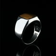 thumbnail image 2 of 925 Silver Ring, Square Gemstone Tiger's Eye Ring, Man Fashion Jewelry, Male Ring, Classic Mens Ring, Alternative Wedding Band, Signet Ring, 2 of 4