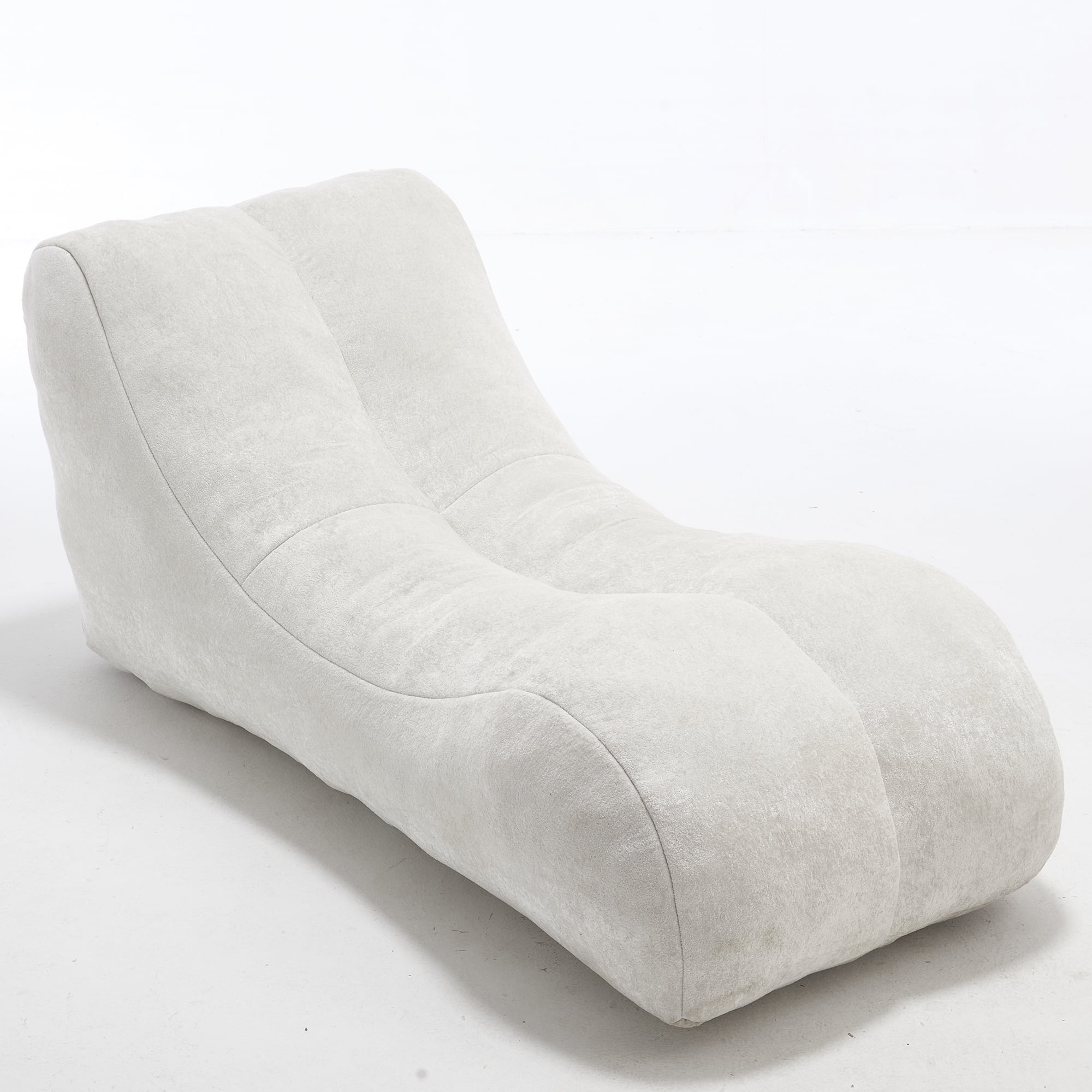 Aukfa Ergonomic Yoga Chaise Lounge Chair Extra Thick Foam Chair for Stretching, Mediitation in Home & Studio,White