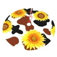 thumbnail image 3 of Kll 30" Christmas Tree Skirt Sunflower Cow Xmas Tree Skirts Mat For New Year Xmas Holiday Party Indoor Outdoor Home Decoration, 3 of 9