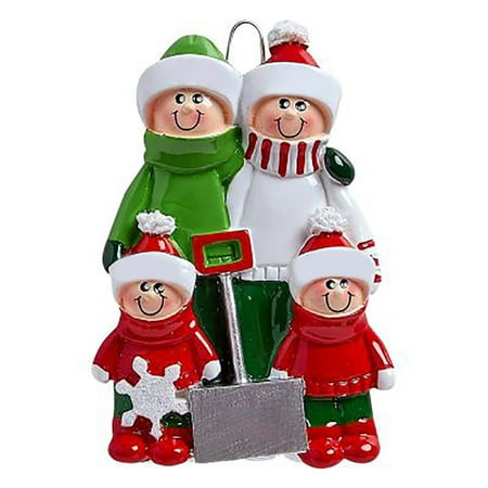 

UDIYO Cute Cartoon Family Smile Face DIY Name Blessing Christmas Tree Hanging Pendant