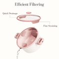 thumbnail image 3 of Carote 5.5 QT Stock Pot with Strainer Lid, Ceramic Nonstick Soup Pot, Induction Compatible, Pink, 3 of 7