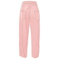 thumbnail image 5 of Arlun Womens Barrel Sweatpants High Waisted Wide Leg Casual Pants Drawstring Athletic Baggy Stylish 3D Striped Design Printed Trousers Loose Comfort Joggers with Pockets Pink M, 5 of 5