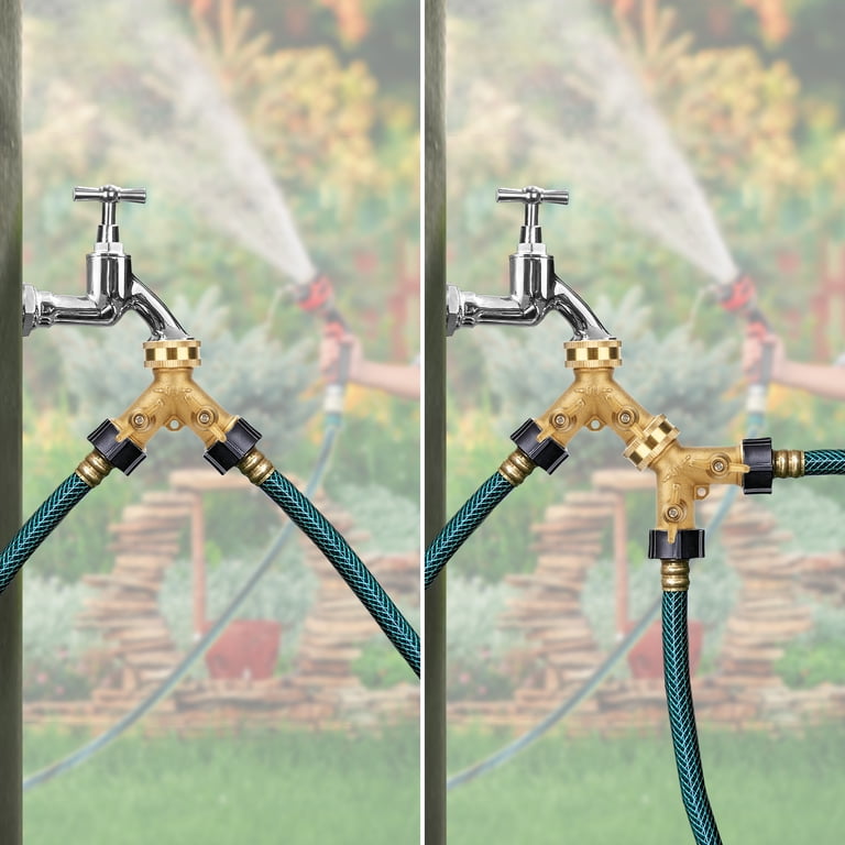 Eeekit Garden Hose Splitter, Heavy Duty Brass Y Connector photo 2