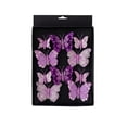 thumbnail image 2 of Lilixerw Purple Glitter Butterfly Clips 10 Pack, Mesh Tulle Artificial Butterflies 11.02x7.28x0.79 inch, for Christmas Tree Wreath Garland Holiday Decoration, 2 of 6
