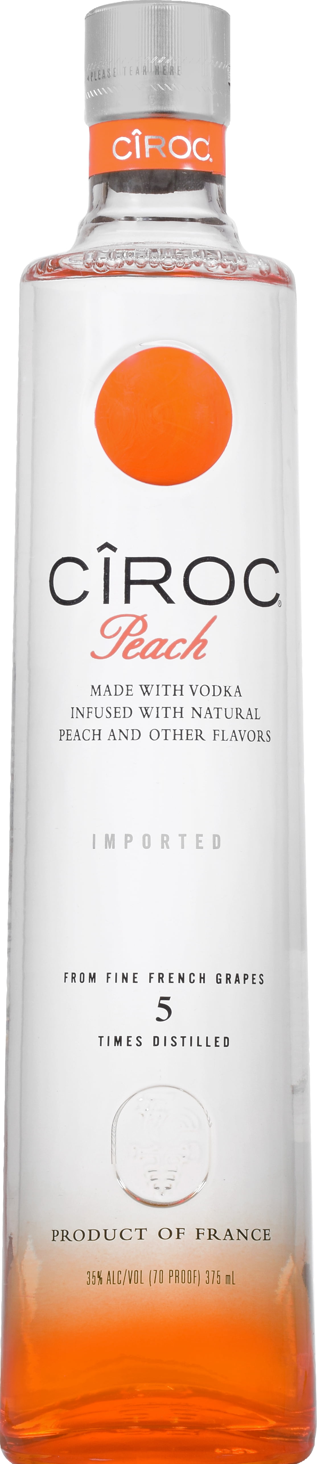 Ciroc Peach Made with Vodka Infused with Natural Flavors, 375 ml