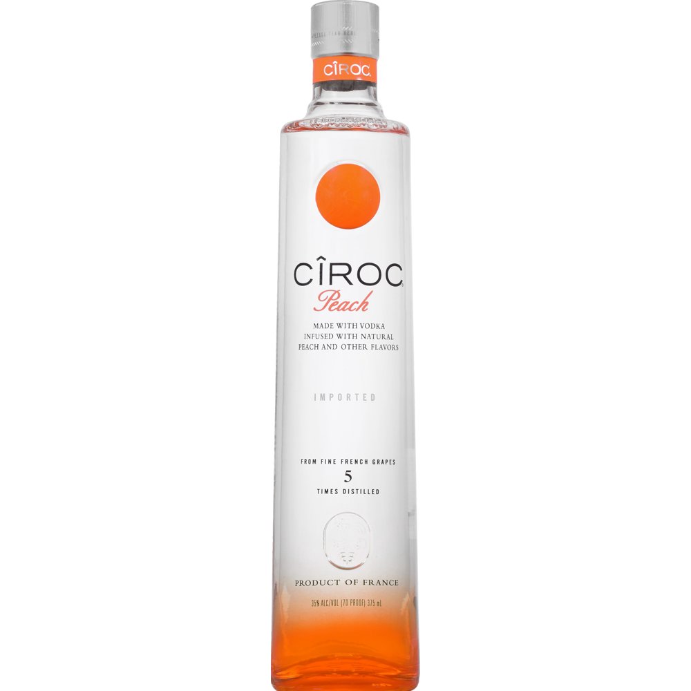 Ciroc Peach Made with Vodka Infused with Natural Flavors, 375 ml