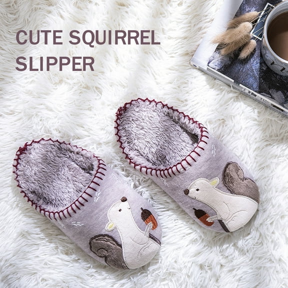 Slippers for Women Men Fuzzy House Flip Flop Slipper Indoor Womans Funny Warm Bedroom Pantuflas