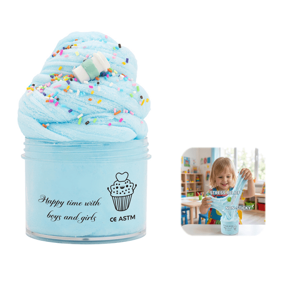 Butter Slime Kit, Soft and Non-Sticky Funny Slime, Stress Relief Scented Slime Toy for Kids Education, Party Gift and Birthday Gift