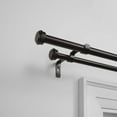 thumbnail image 4 of Exclusive Home 0.62" Silver Cap Adjustable Double Curtain Rod Set, 36"-72", 4 of 8