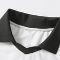 thumbnail image 5 of Cmfcve Men's Collared Short Sleeve Shirt Color Block V Neck Casual Athletic Tee Quick Dry Activewear Tops, 5 of 8
