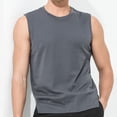 thumbnail image 4 of Camisetas deportivas sin mangas para hombre, camisetas sin mangas para correr, camisetas sin mangas suaves y transpirables, camisetas sin mangas, color gris, 4 of 7