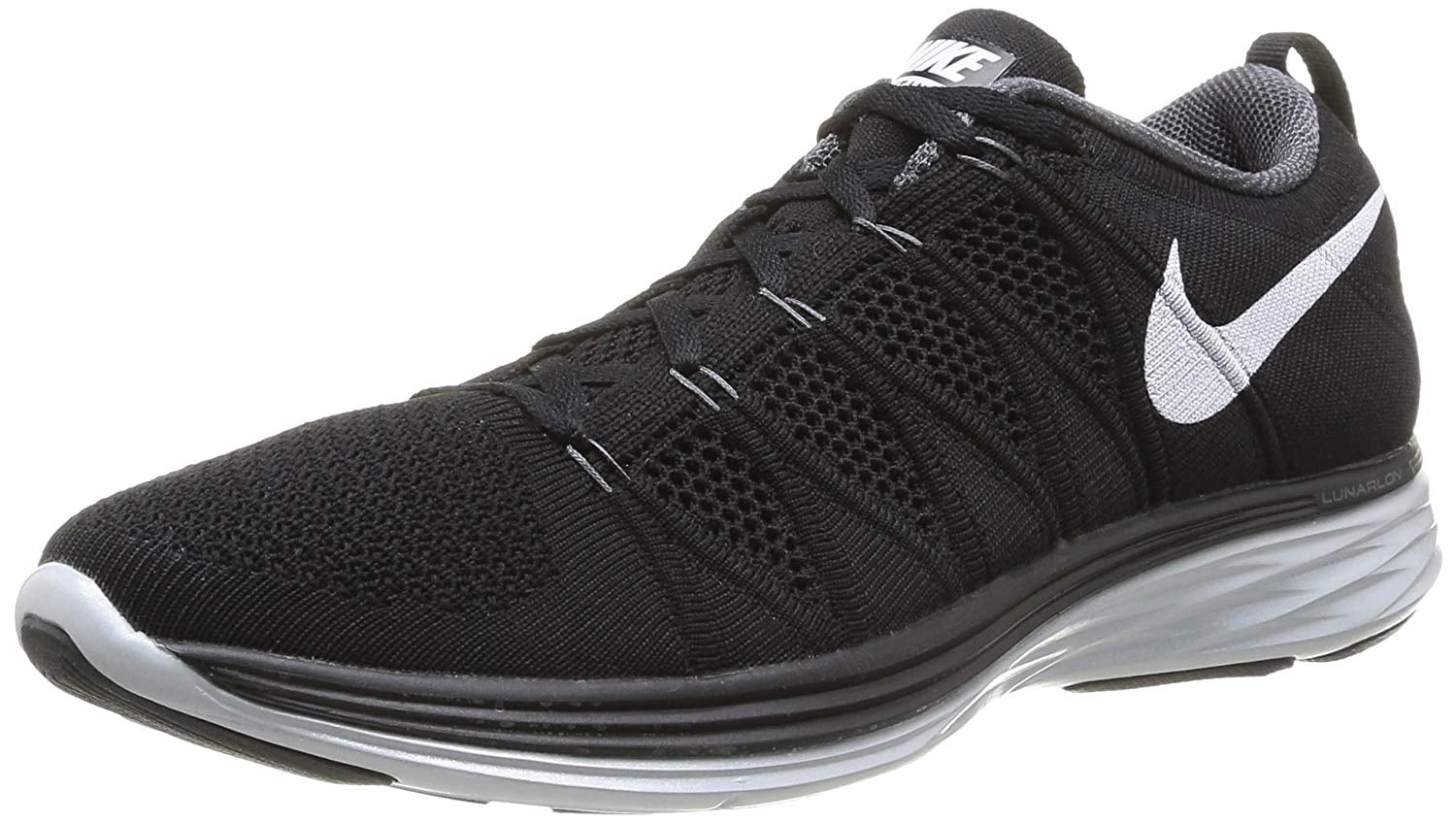 Adviento canción Comité Nike Flyknit Lunar 2 Running Shoe, Black/White-Dark Grey, 10.5 - Walmart.com