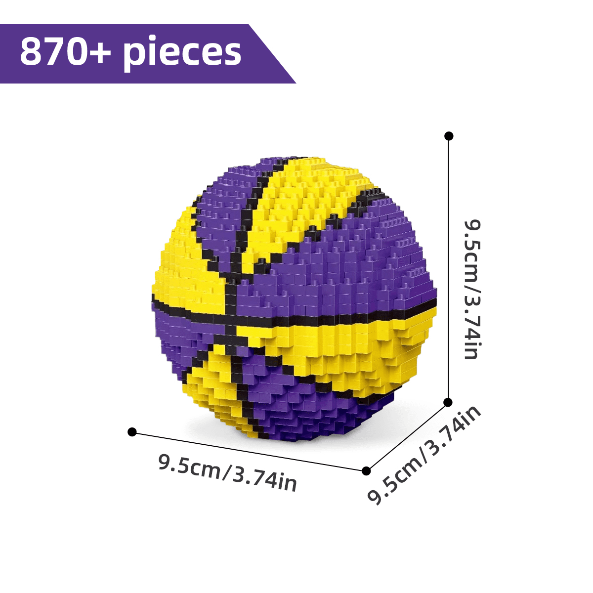 Basketball Building Blocks 860Pieces Micro Building Set STEM Educational Toy for Kids Ages 14+ Basketball Bricks for Gifts