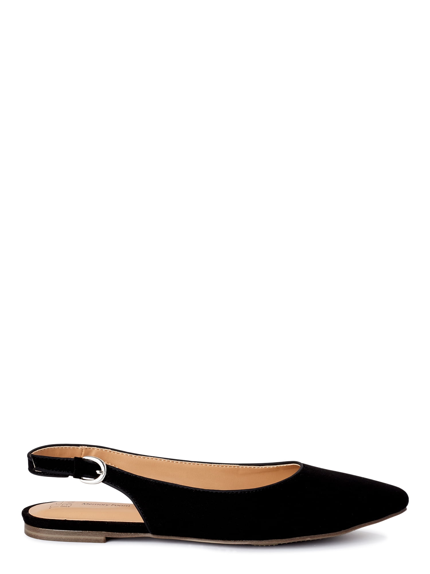 Time and Tru Women's Slingback Flats, Wide Width Available