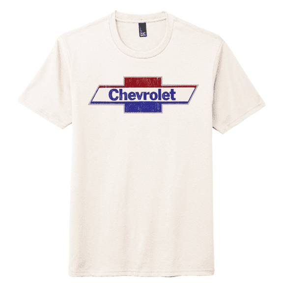Vintage Chevrolet T Shirt - Cream White Color Tee L