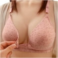 thumbnail image 2 of CFLVAEK Front Closure Nursing Bras for Women Ultra Comfortable Wireless Maternity Bra Full Coverage Pregnancy Bras Lightly Cotton Bralette Pink XL, 2 of 4
