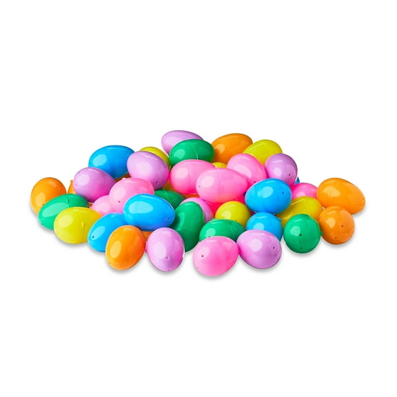 Easter Multicolor Plastic Fillable Eggs, 1.5 in, 48 Count, by Way To Celebrate