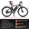 thumbnail image 6 of ZNH Electric Bike 26" Electric Mountain Bicycles 350W Motor E bike 21 Speed 36V 10Ah Electric Commuter Bike 20MPH Black Electric Bicycle Ebike, 6 of 10