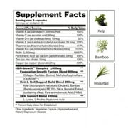 Snap Supplements Hair, Skin and Nails Support with Biotin and Collagen, 60 Capsules, Adult Dietary Supplement, Easy-to-Use Capsule Format, For supports healthy-looking hair, skin and nails