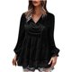 thumbnail image 1 of Tops de mujer Casual Dot Cap manga con volantes camisa suelta blusa túnica Tops Fridja  hj2327, 1 of 9