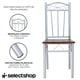 thumbnail image 5 of Comedor Mesa Rectangular 120cm Con 4 Sillas Madera Mdf Metal Color café oscuro, 5 of 7