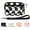 Black Checkered, variant on The Iris Wallet for Women,Mini Pouch Wristlet with Zipper Card Case ID Window, Waterproof Nylon Keychain Wallet (Rose Red Checkered)