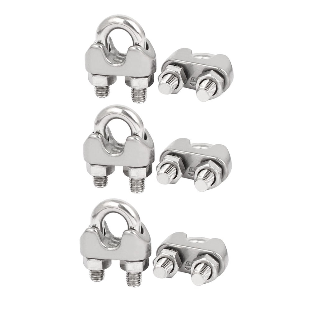 m5-1-4-inch-304-stainless-steel-u-shape-bolt-clamps-cable-wire-rope
