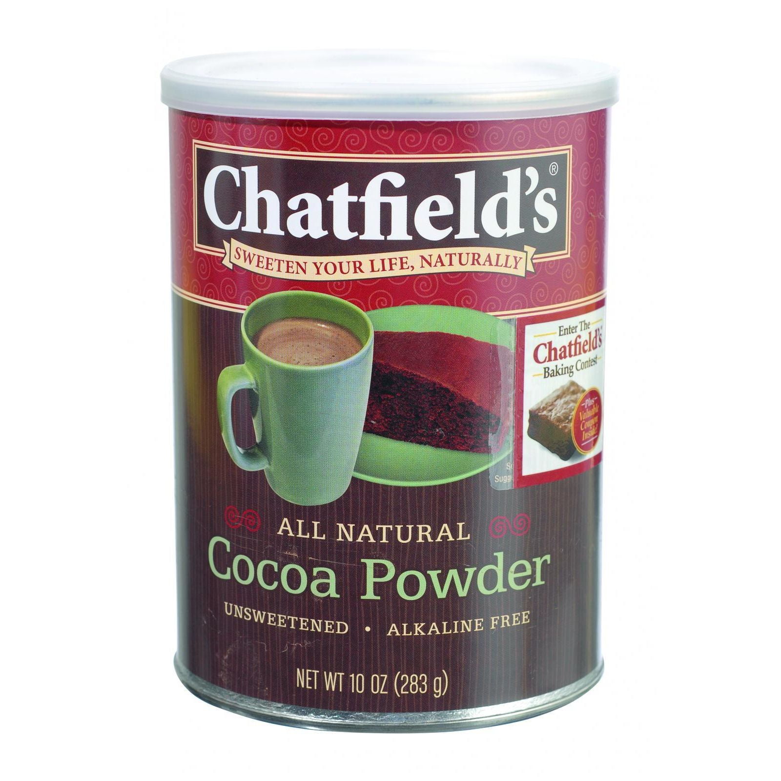 Chatfield's All Natural Cocoa Powder Unsweetened 10 oz (Pack of 3) by
