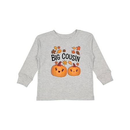 

Inktastic Big Cousin Pumpkins with Fall Leaves Gift Toddler Boy or Toddler Girl Long Sleeve T-Shirt