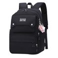 thumbnail image 1 of Mochila JiaYou para niñas adolescentes, casual, viajes escolares, 26 L, color negro, 1 of 7
