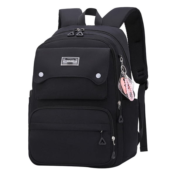 Mochila JiaYou para niñas adolescentes, casual, viajes escolares, 26 L, color negro