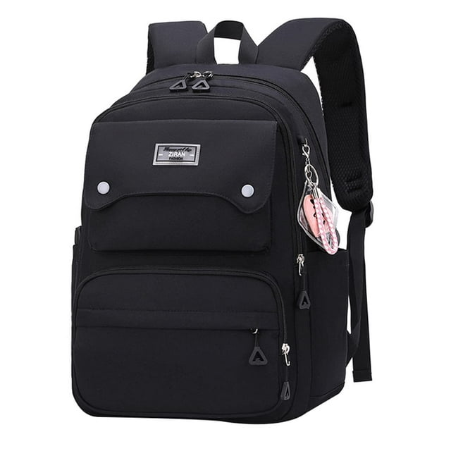 Mochila JiaYou para niñas adolescentes, casual, viajes escolares, 26 L, color negro