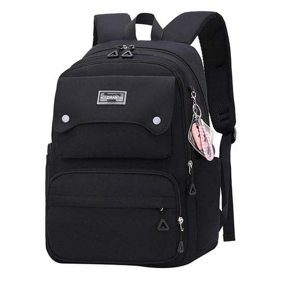 Mochila JiaYou para niñas adolescentes, casual, viajes escolares, 26 L, color negro