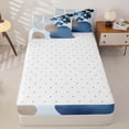 thumbnail image 4 of jejeloiu Nautical Abstract Zipper Full Size Comforter Sets with Fitted Sheet and 2 Pillowcases For Men Women,Coastal Print Zipper Bedding Set,Blue Brown,Reversible,4-Piece, 4 of 7