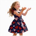 thumbnail image 5 of CAUYDY 1T 2T 3T Baby Toddler Girls' Independence Day Patriotic Dress 4T 5T 6T Kids Girl Sleeveless American Flag Star Stripe Print A Line Dresses (Sizes 5-6 Years,Blue), 5 of 6
