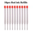 thumbnail image 1 of 10/20pcs 9.9cm Metal Ballpoint Pen Refills Blue & Black Ink Rods 1.0mm Medium Point Roller Ball Pens Refill 10pcs Red, 1 of 6