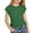 Green, variant on Girl Tops Size 12 Letter Print Cowl Neck Shirt Short Sleeve T Shirts Loose Soft Back To School Season Clothes for Children