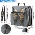 thumbnail image 3 of Water-Resistant 3-Ring Binder Organizer with Multiple Pockets Zipper Binder Bag for Office Silver and Black Butterfly, 3 of 8