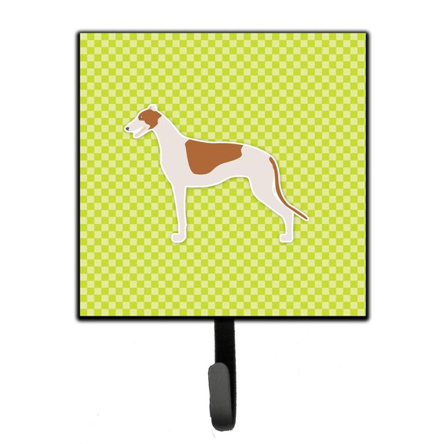""Caroline'S Treasures Greyhound Checkerboard Correa O Llavero Verde Bb3805Sh4 Pequeño Multicolor""