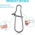 thumbnail image 3 of XUCP-Fishing Sinker Slide with Hooked Snaps Catfishing Rig Heavy Duty Fishing Finder Weight Sinker Slides Stainless Steel Duo Lock Line Connector for Fishing Tackle Box, 3 of 4