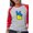 Heather/Red, variant on CafePress - Ukrainian Flag Peace Sign Ukra Long Sleeve T Shirt - Womens Baseball Tee