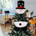 thumbnail image 2 of Figura de muñeca artesanal con colgante de de Navidad de tela, decoración colgante de adorno de exhibición, para ventana de cumpleaños de pared, Muñeco de nieve mayimx colgante de árbol, 2 of 7
