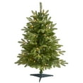thumbnail image 3 of Nearly Natural 3ft. Snowed Grand Teton Fir Artificial Christmas Tree with 50 Clear Lights and 111 Bendable Branches, 3 of 7