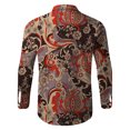 thumbnail image 4 of Camisas s Para Hombre Interior Camisas estampadas informales de manga larga para otoño e invierno para hombre, blusas superiores a la (Coffee, S), 4 of 5