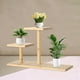 thumbnail image 1 of Estante de exhibición para plantas en macetas pequeñas, soporte para macetas de madera de varios niveles, taburete elevador para escritorio, interior, 1 of 8